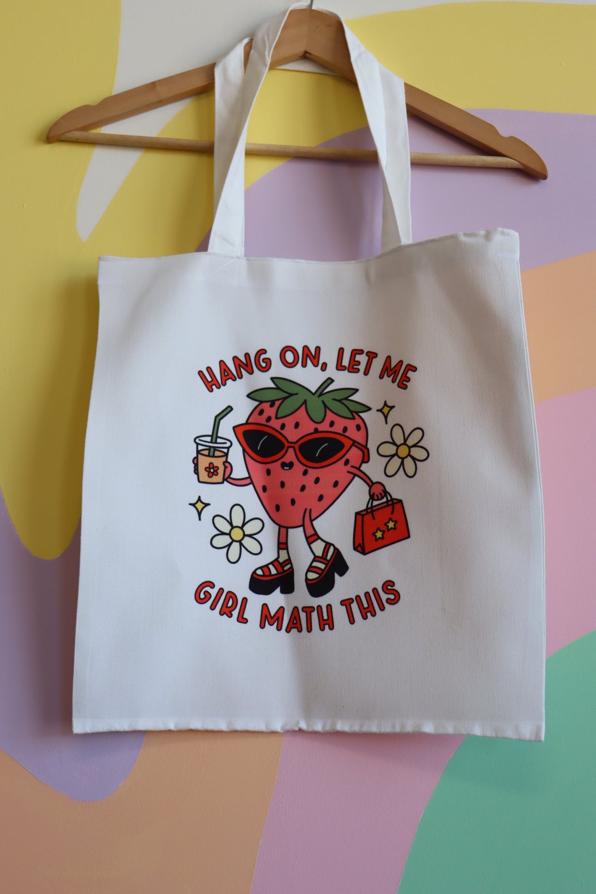 Girl Math-Strawberry Tote Bag