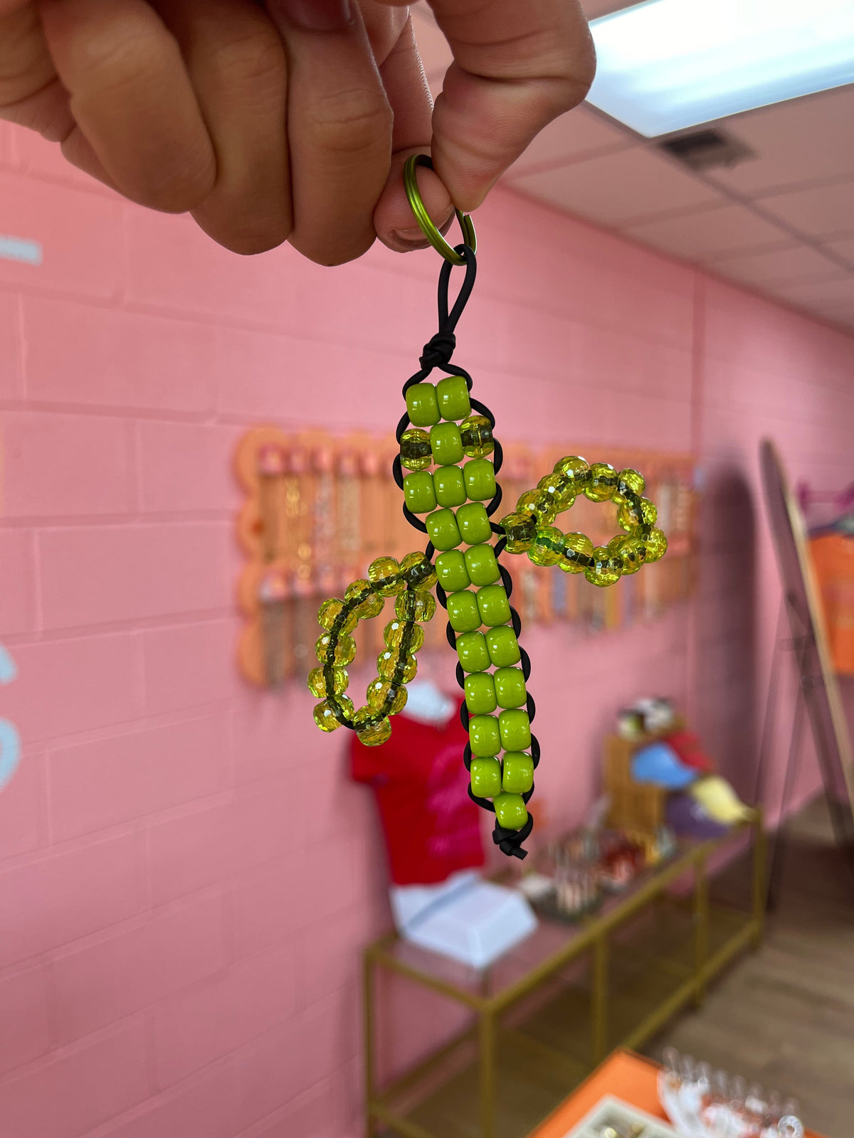 Dragonfly Beaded Keychain