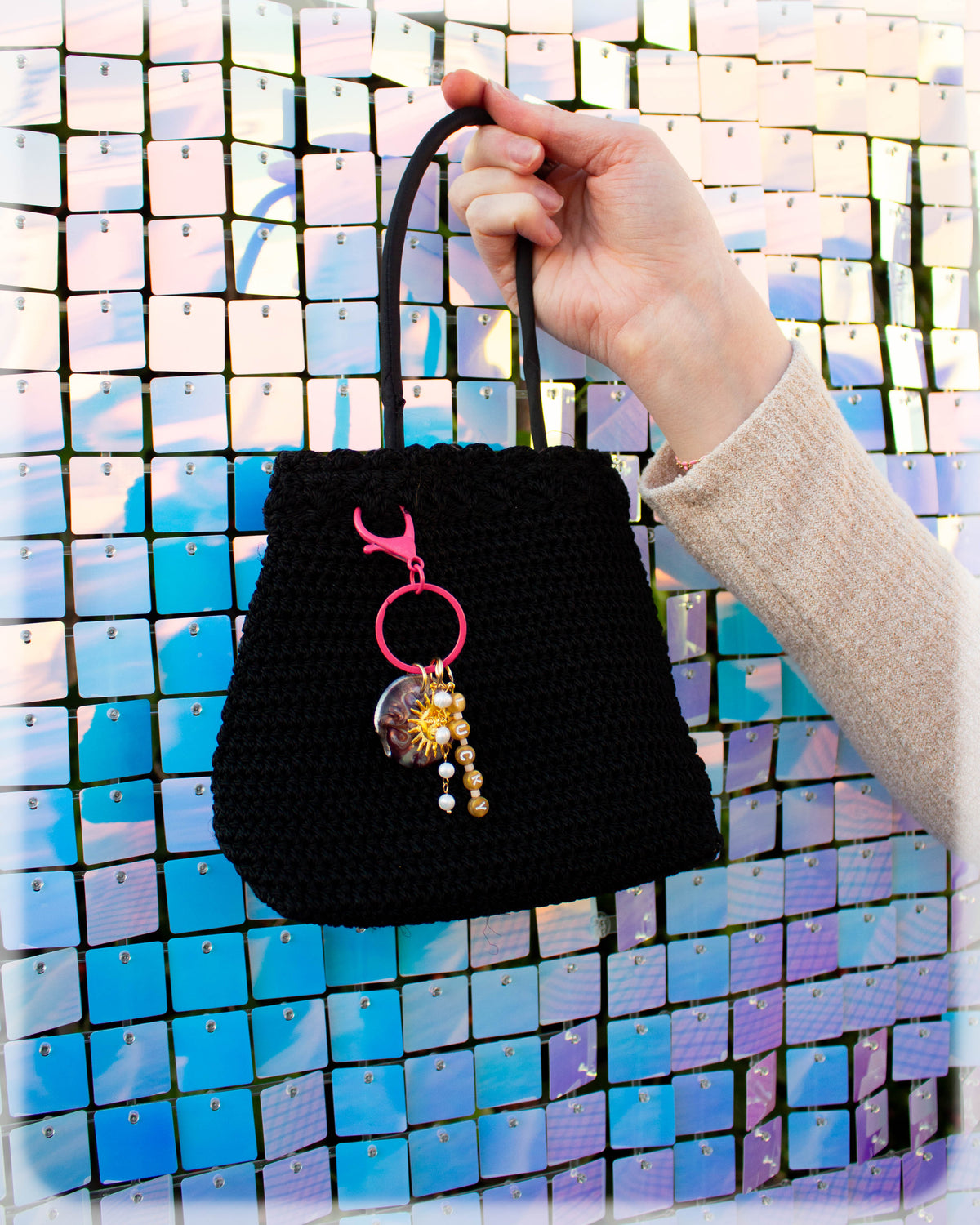 "Lucky" Beaded Bag Charm