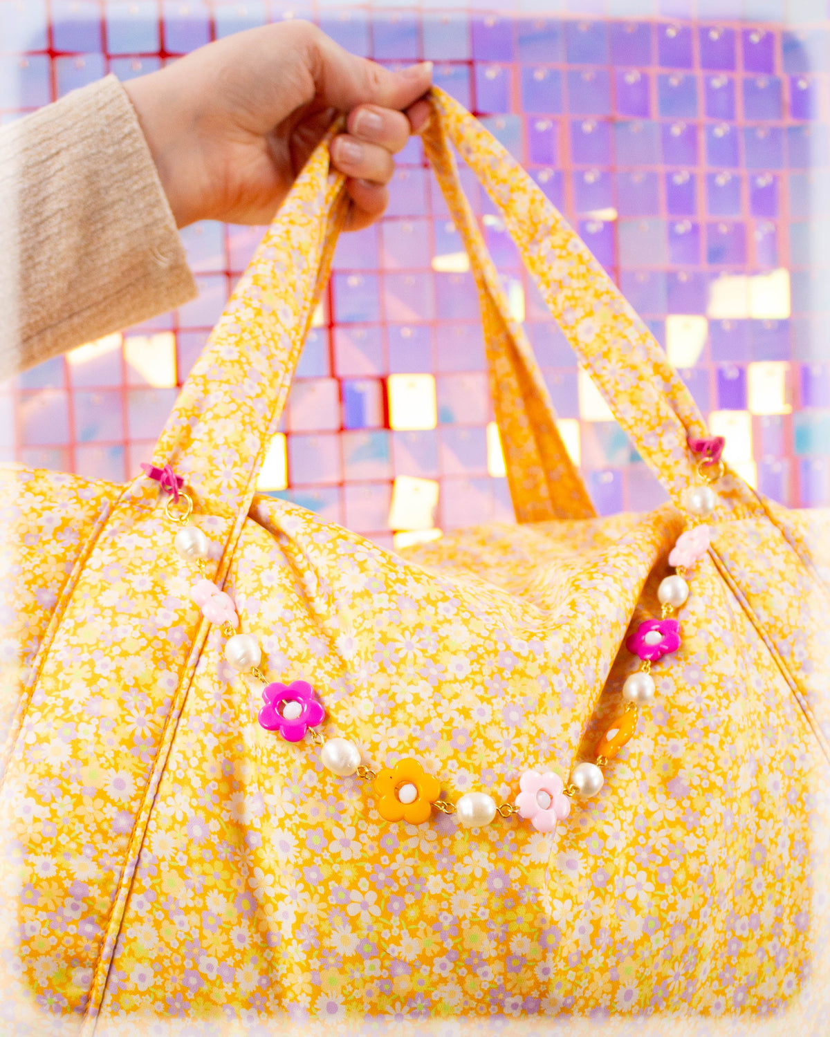 Pearly Petals Bag Chain