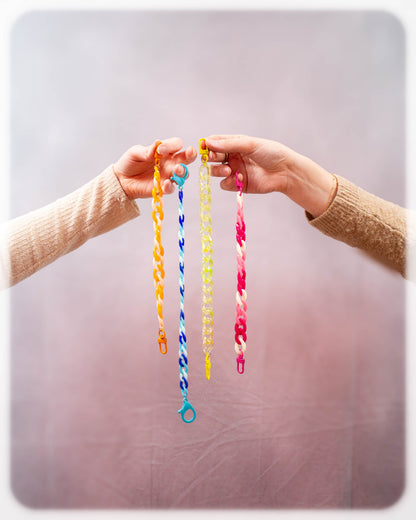 Bottled Sunshine - Iridescent Yellow Bag Chain