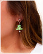 Glass Speckled Octopus Earrings