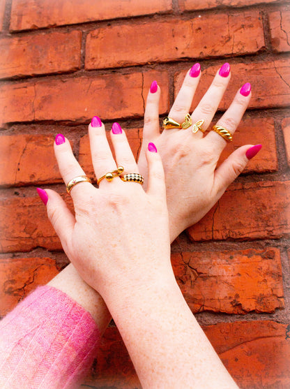 Split Butterfly Titanium Ring