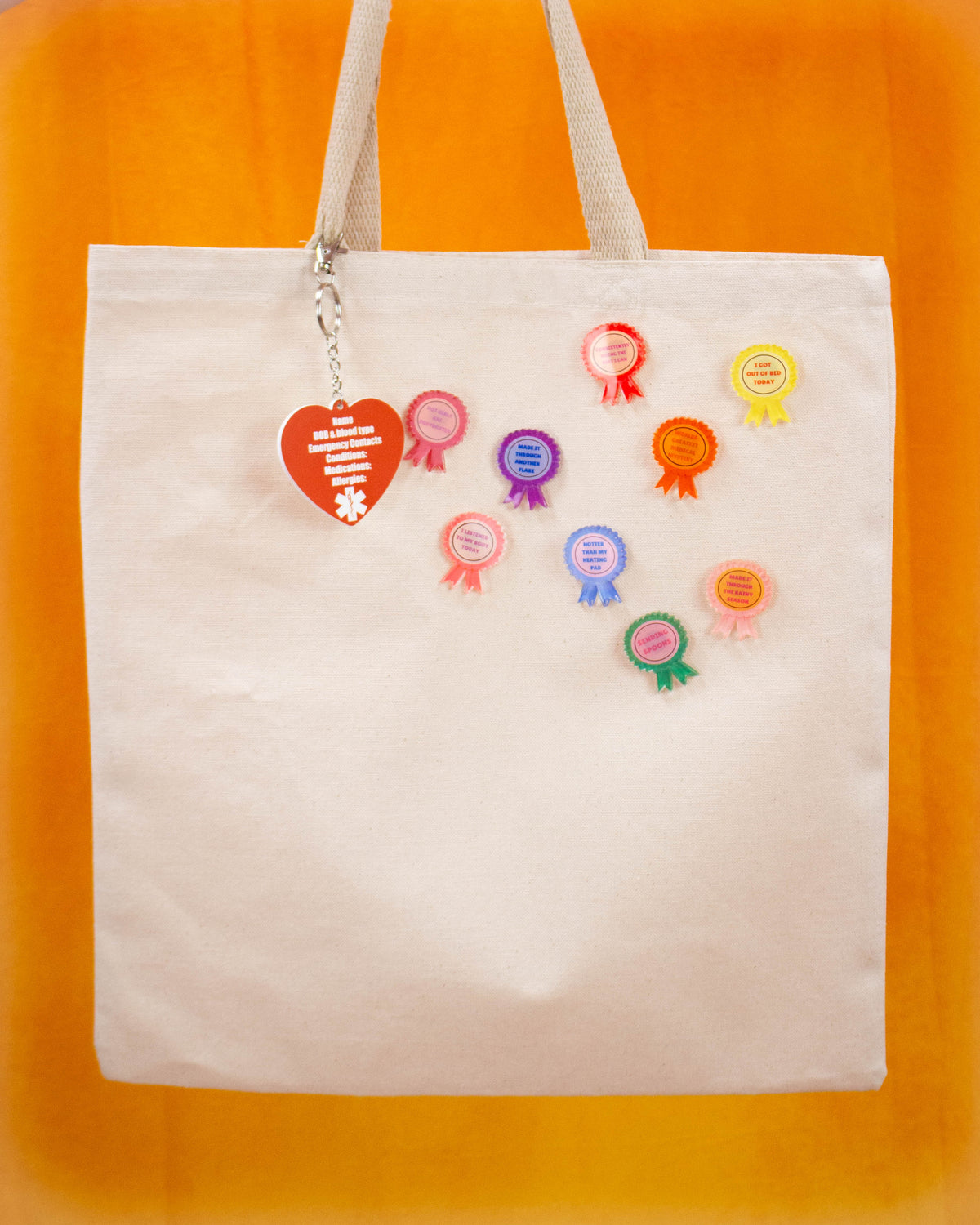 Customizable Medical Info Keychain