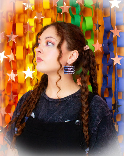 "Trans People Make America Great" Dangle Earrings