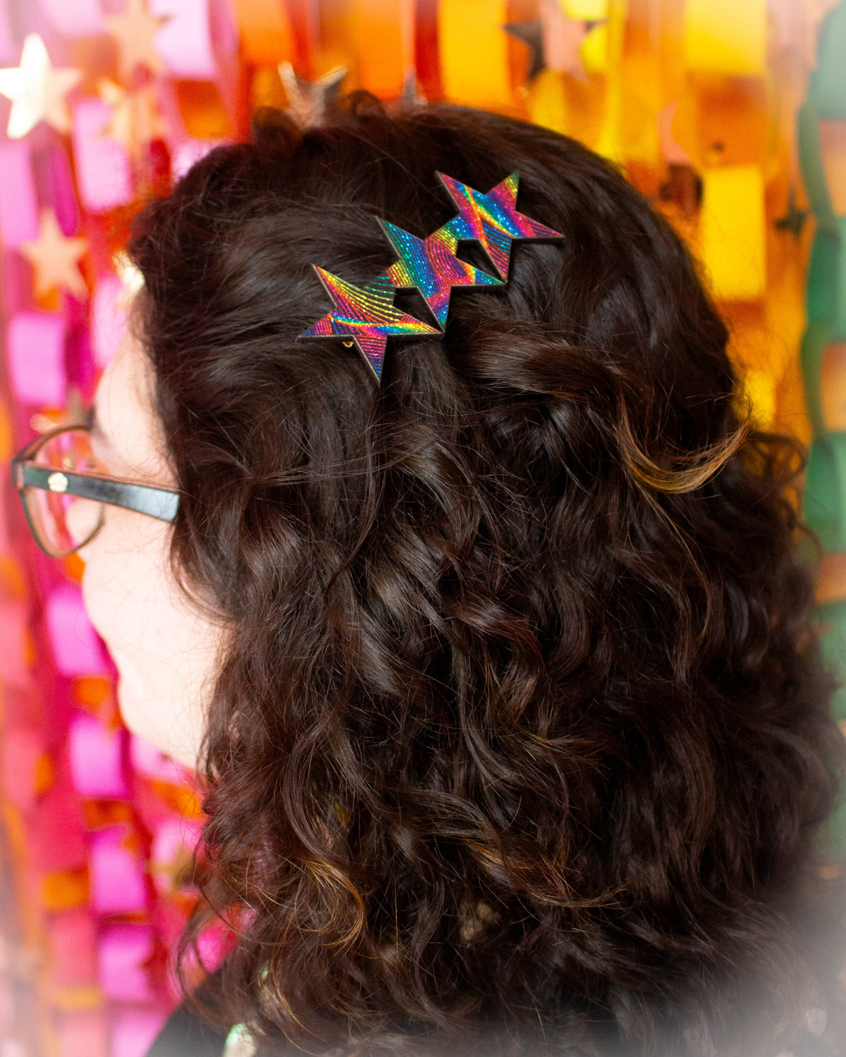 Colorful Star Statement Hair Barrette