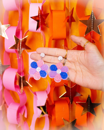 Choosing Flowers for my Lover-Dangle Earrings