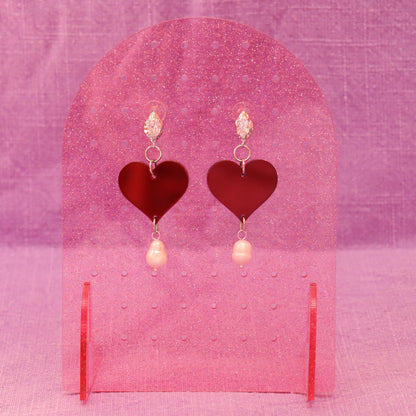Lovely Heart Drop Earrings