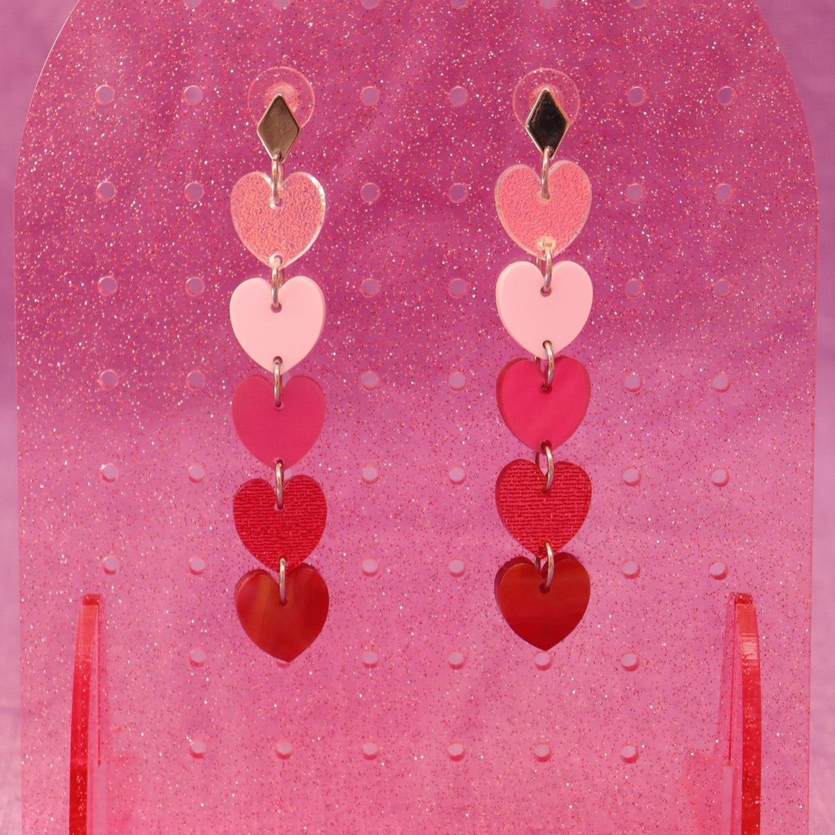 Falling in Love Acrylic Heart Earrings