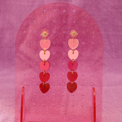 Falling in Love Acrylic Heart Earrings