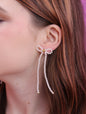 Petite Beaded Pearl Bow Earrings