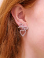 Give You My Heart Titanium Bow Earrings
