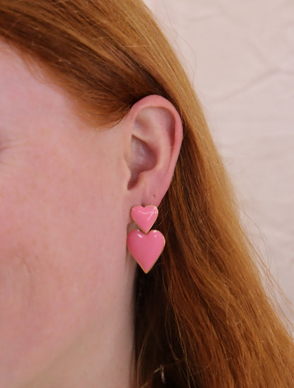 Together Forever- Titanium Heart Earrings