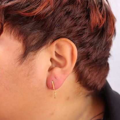 Titanium Looping Bar Stud Earrings