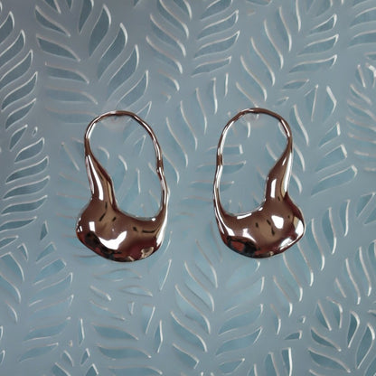 Titanium Organic Waterfall Earrings