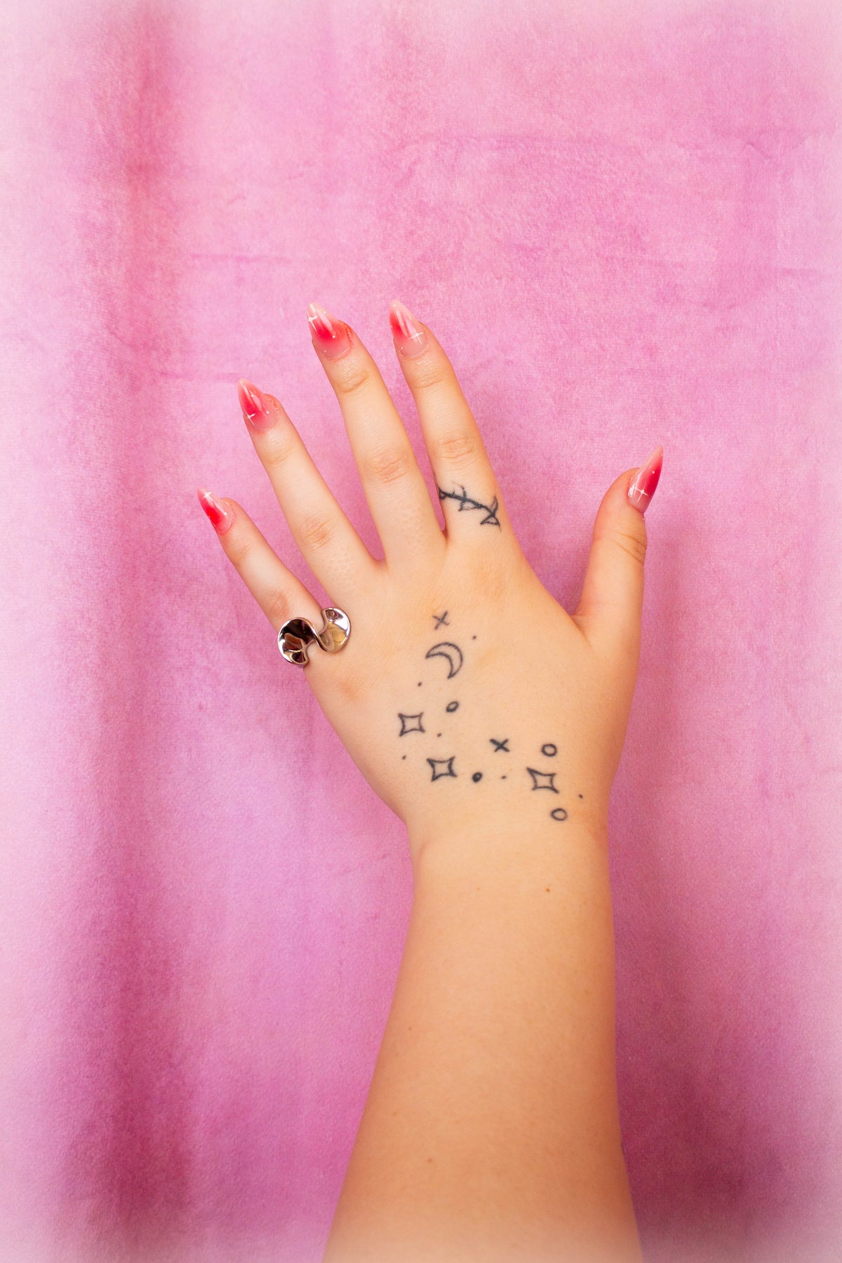 Titanium Chunky Wavy Ring
