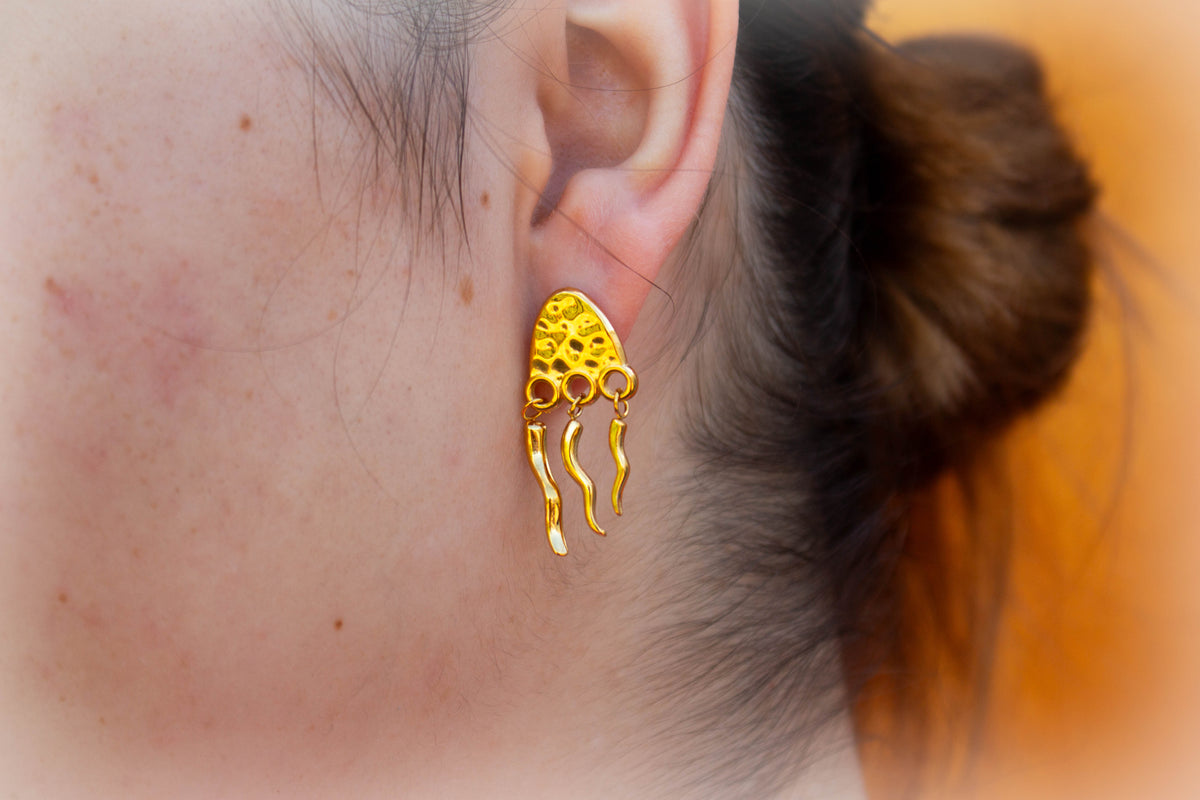 Stainless Steel Jellyfish Dangle Earring