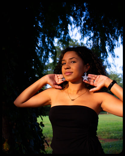 Starry Night - Large Statement Star Earrings