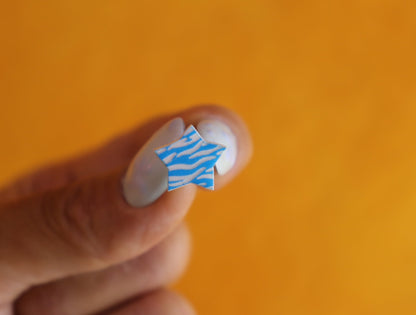 Zebra Stars - Tiny Stud Earrings
