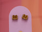 Open Book Tiny Stud Earrings