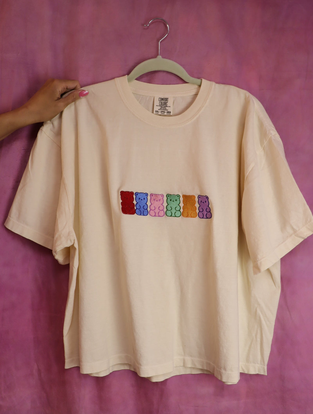 Colorful Gummy Bears Embroidered Tee