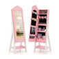 Kids Jewelry Organizer with Full Length Mirror Drawers and Storage Shelves-White