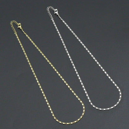 Gold Silver Shinny Disc Link Adjustable Necklace, Sku#LD670