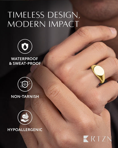Round Signet Rings (Gold)