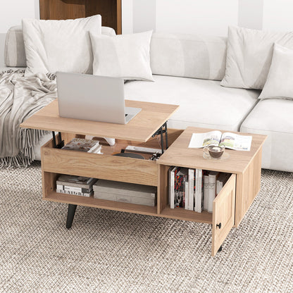 Lift Top Coffee Table with Storage and Hidden Compartment