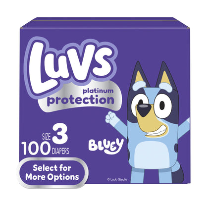 Luvs Platinum Protection Baby Diapers, Size 3, 100 Count
