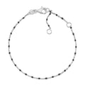 MASSETE Sterling Silver 925 Thin Dew Drop Stacking Bracelet Enamel Cable Chain 7.5"