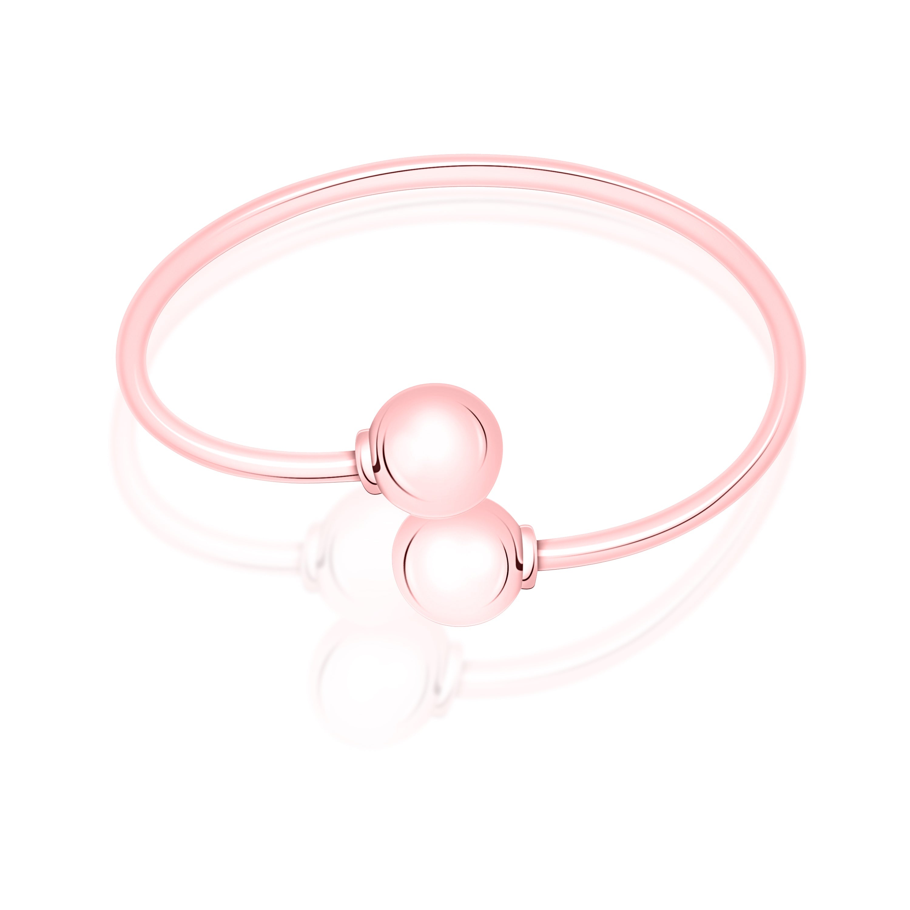 MASSETE Sterling Silver 925 Ball Wire Bracelet Bangle