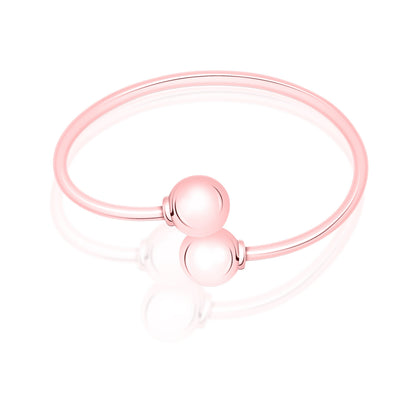 MASSETE Sterling Silver 925 Ball Wire Bracelet Bangle