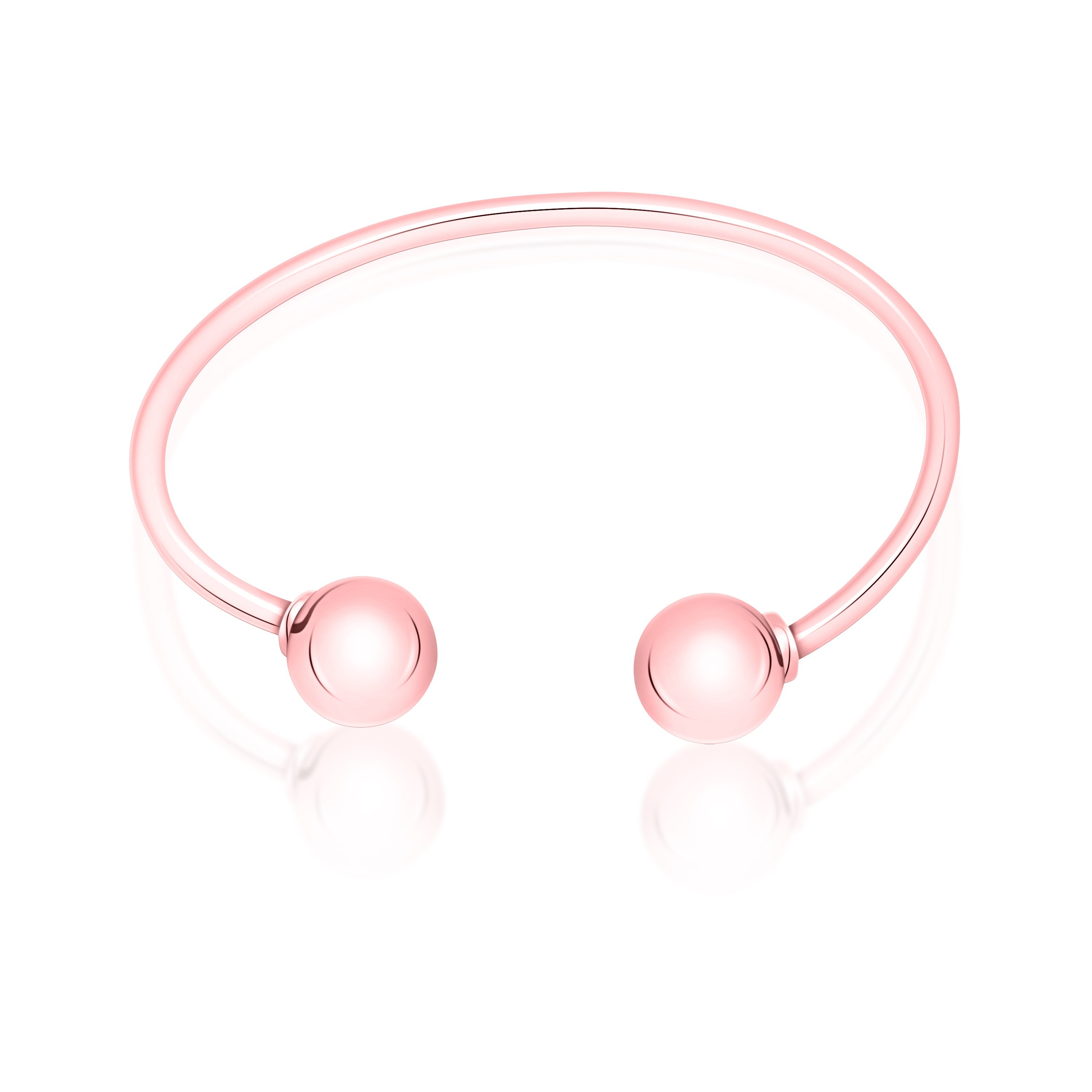 MASSETE Sterling Silver 925 Ball Wire Bracelet Bangle