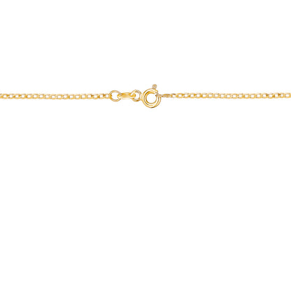14K Solid Yellow Gold Curb Link Chain Necklace for Women and Girls Made in Italy - Width 1.5mm
