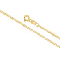 14K Solid Yellow Gold Curb Link Chain Necklace for Women and Girls Made in Italy - Width 1.5mm