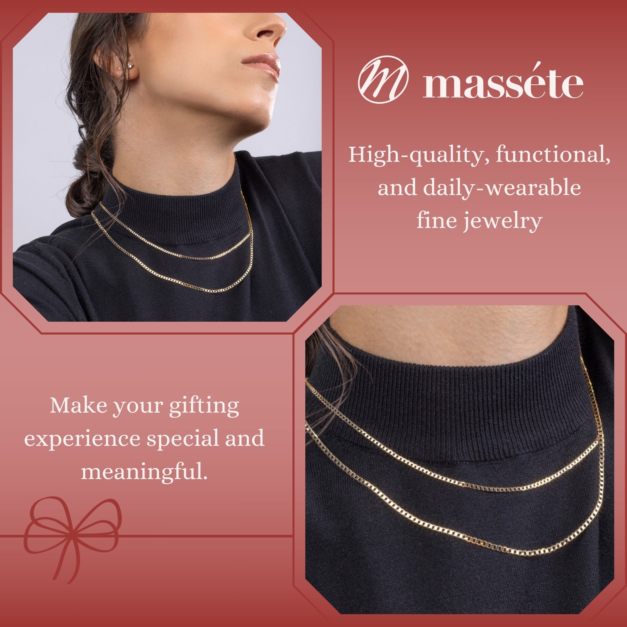 14K Solid Yellow Gold Curb Link Chain Necklace for Women and Girls Made in Italy-Width 2mm