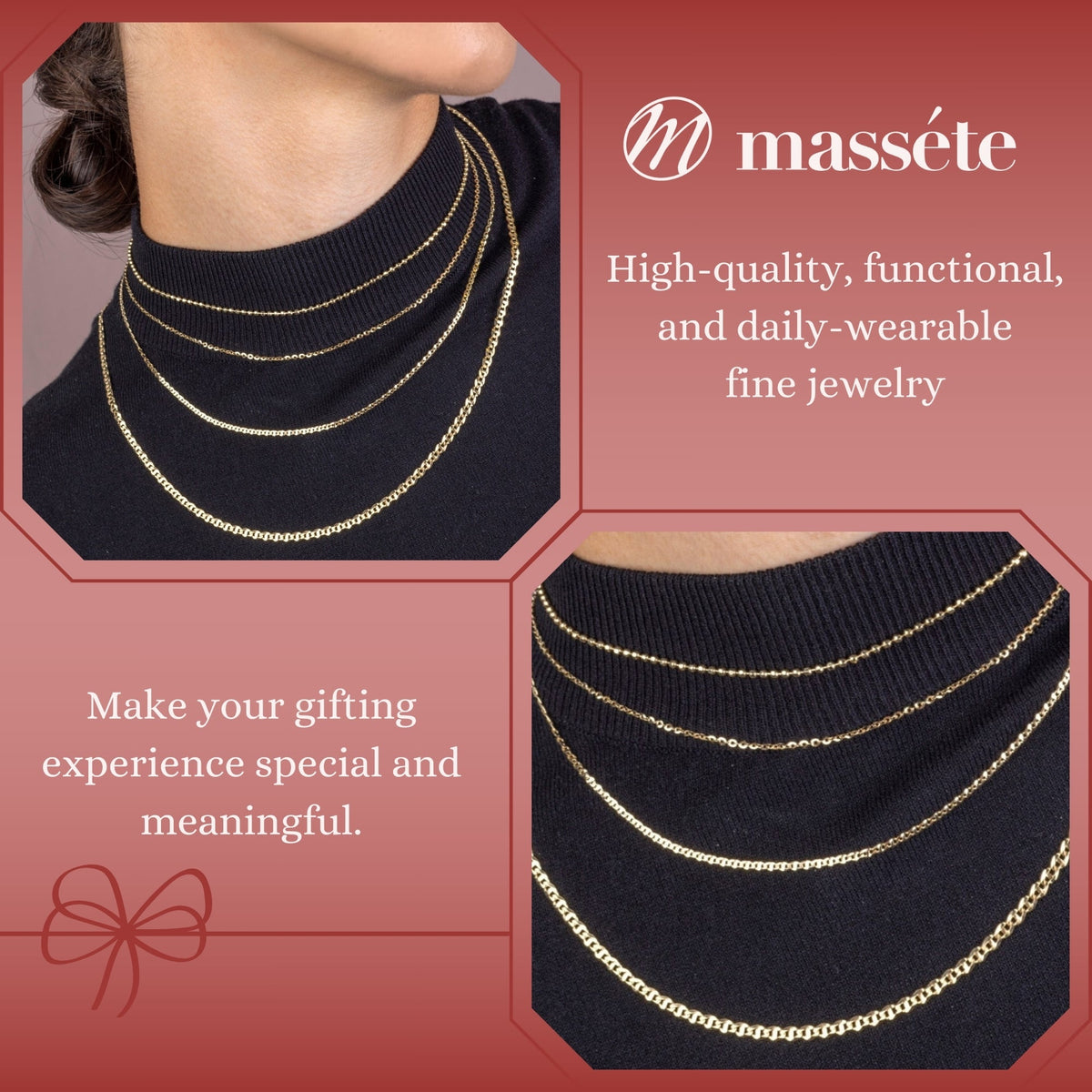 14K Solid Yellow Gold Flat Mariner Chain Necklace for Women and Girls Made in Italy - Width 2mm Length 18"
