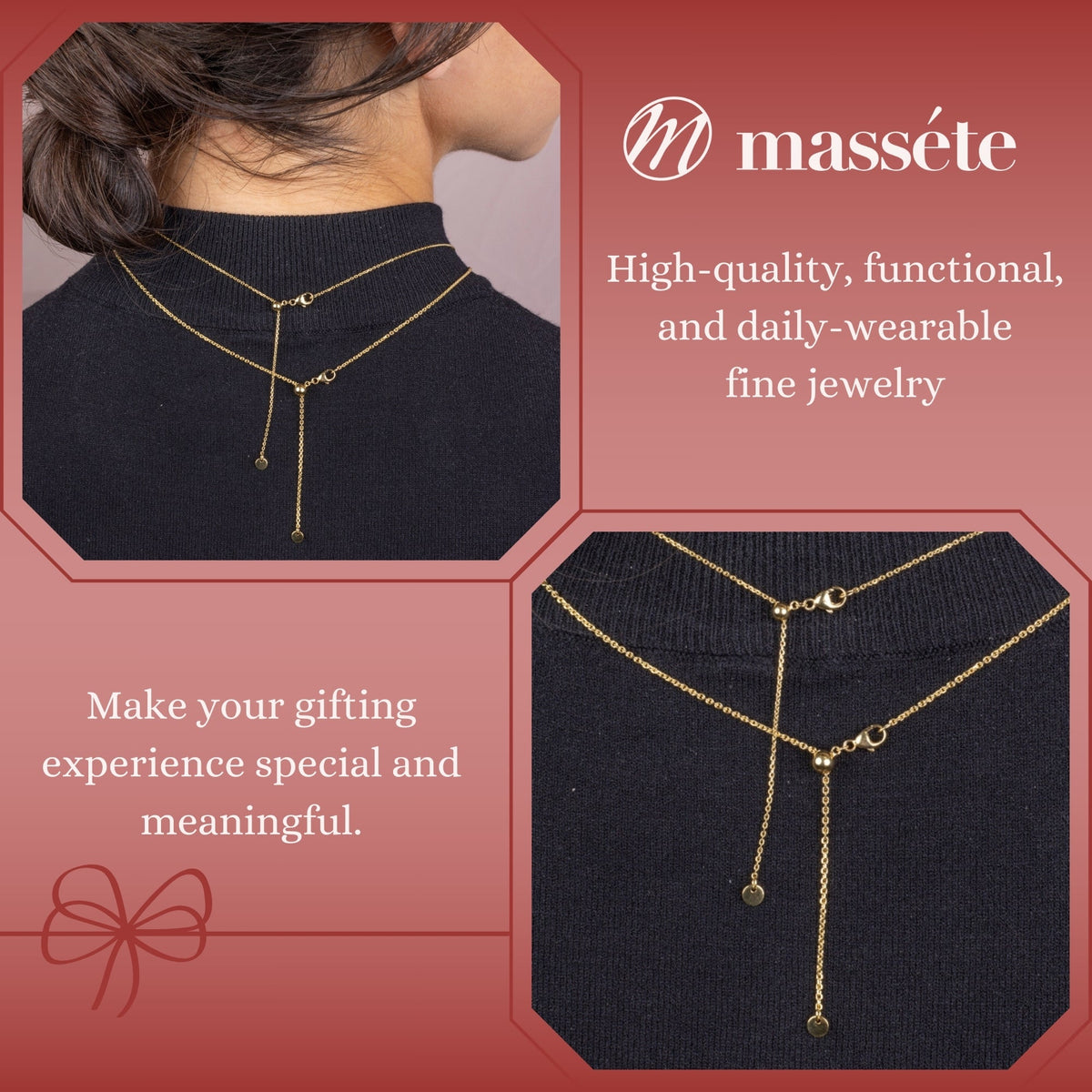 14k Solid Yellow Gold Diamond Cut Cable Chain Adjustable Length Push Button Ball Slider for Men and Women Width 0.9mm Length 20"
