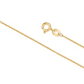 14k Solid Yellow Gold Cable Link Chain Made in Germany Width 0.9mm Length 16"