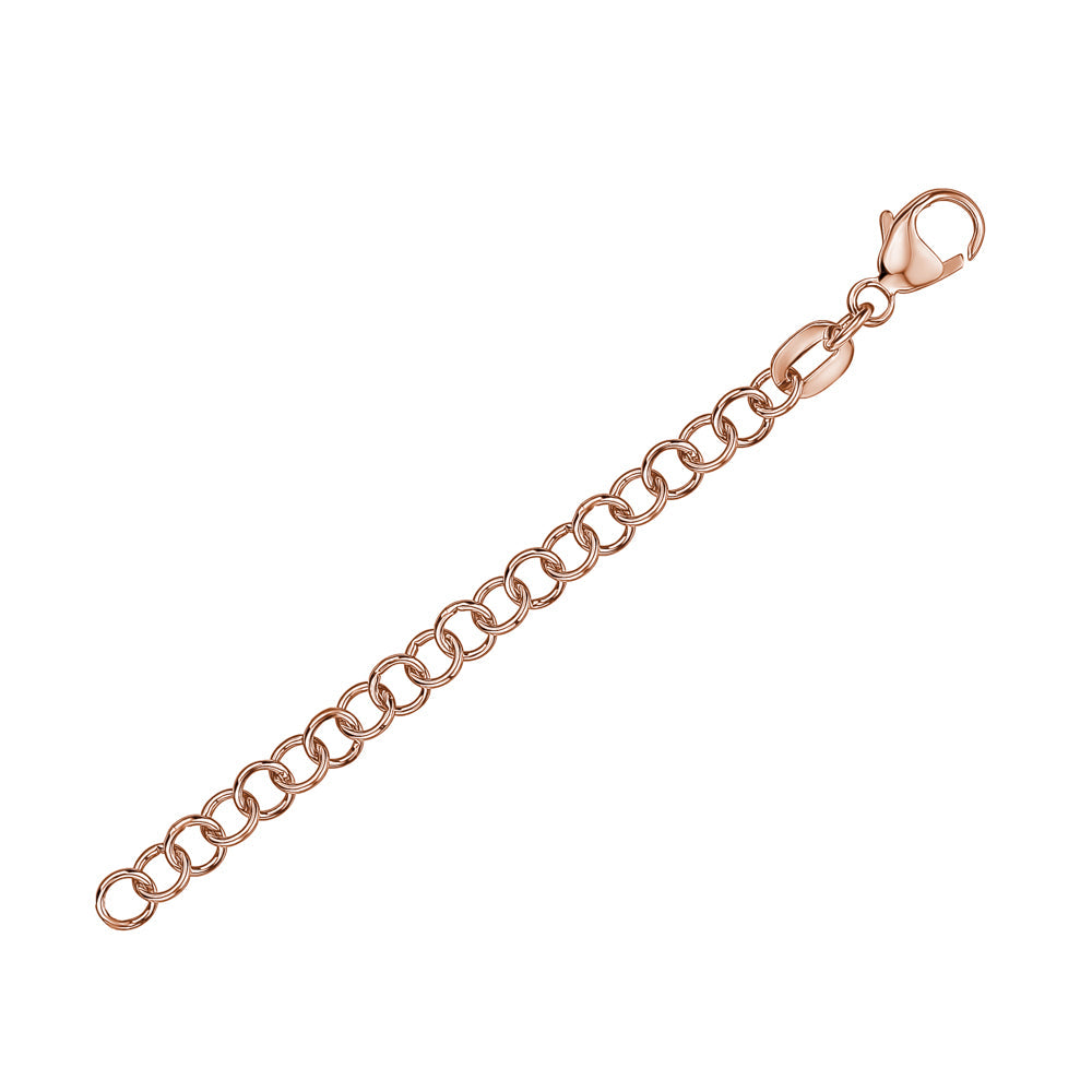 Chain Extender for Necklace Sterling Silver Rolo Width 3.6mm Length 2"