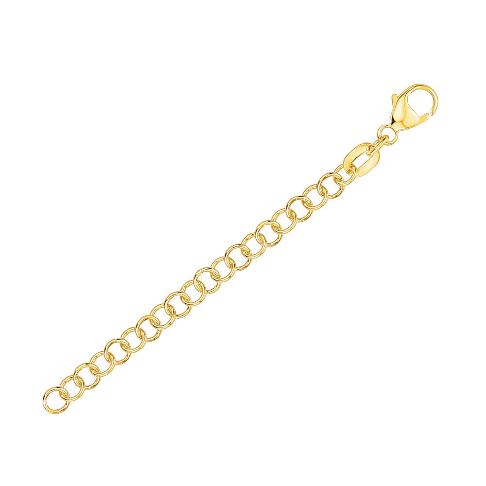 Chain Extender for Necklace Sterling Silver Rolo Width 3.6mm Length 2"