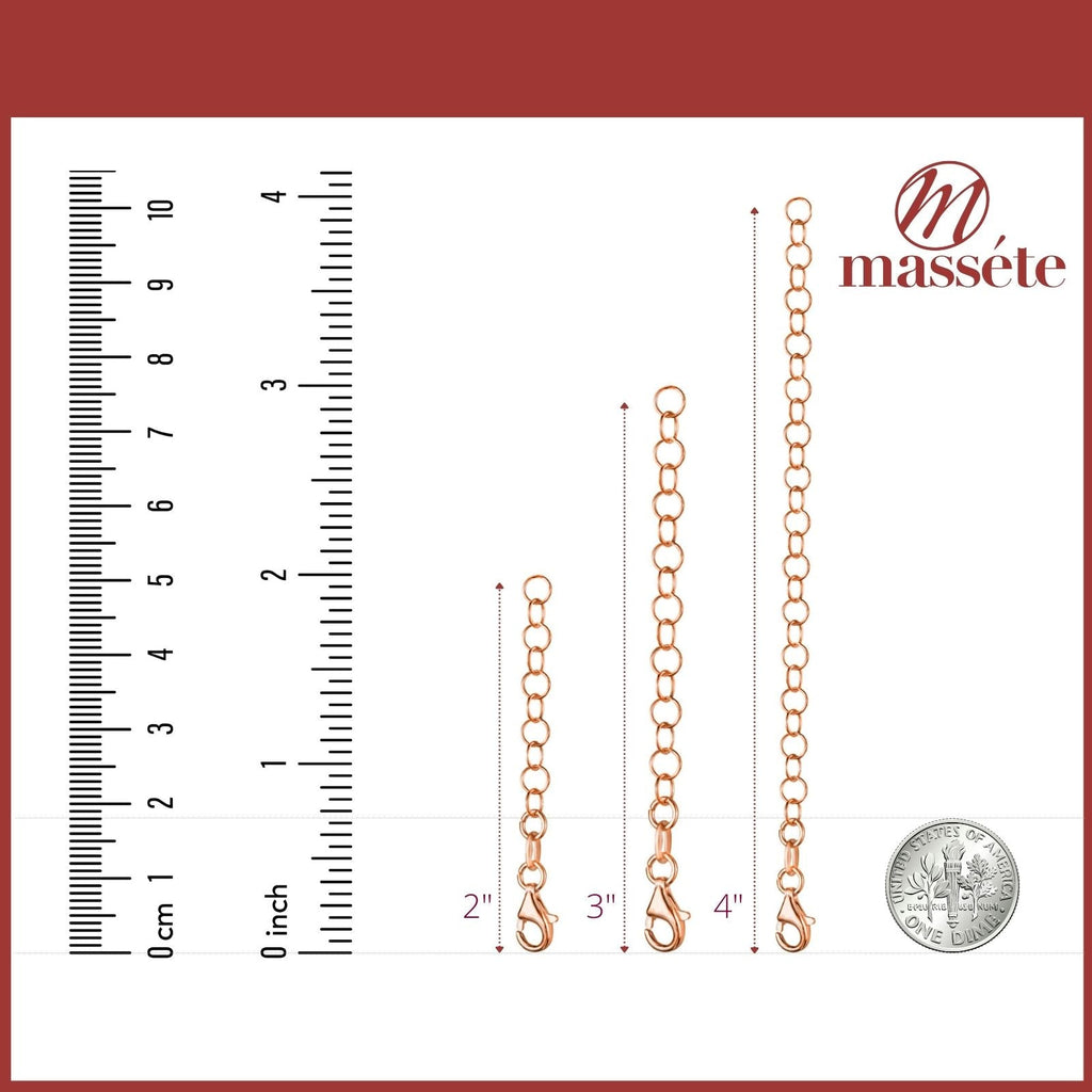 Chain Extender for Necklace Sterling Silver Rolo Italy
