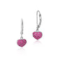 MASSETE Sterling Silver 925 Pave CZ Simulated Diamond Leverback Earrings Dangle