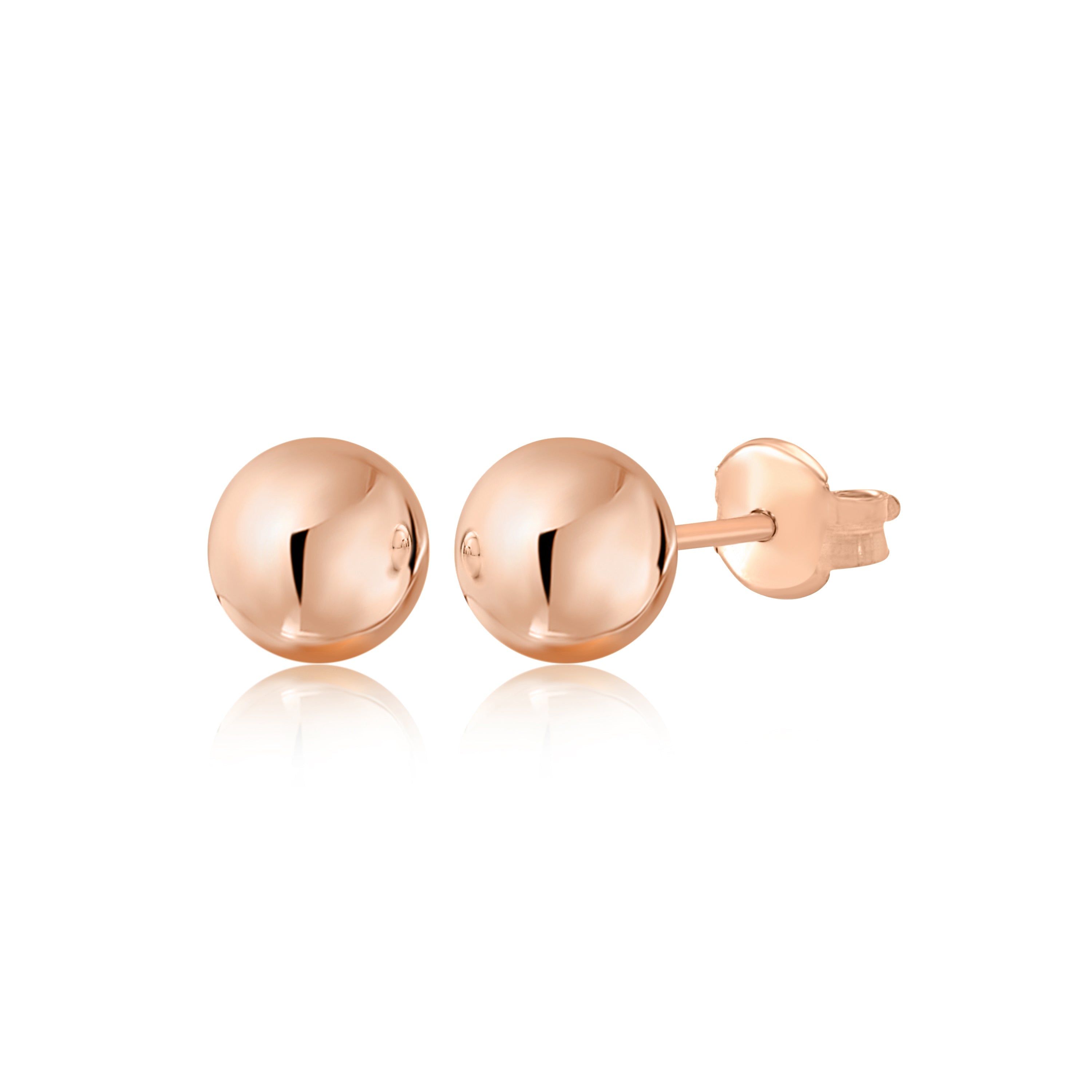 Gold Ball Stud Earrings for Women and Girls