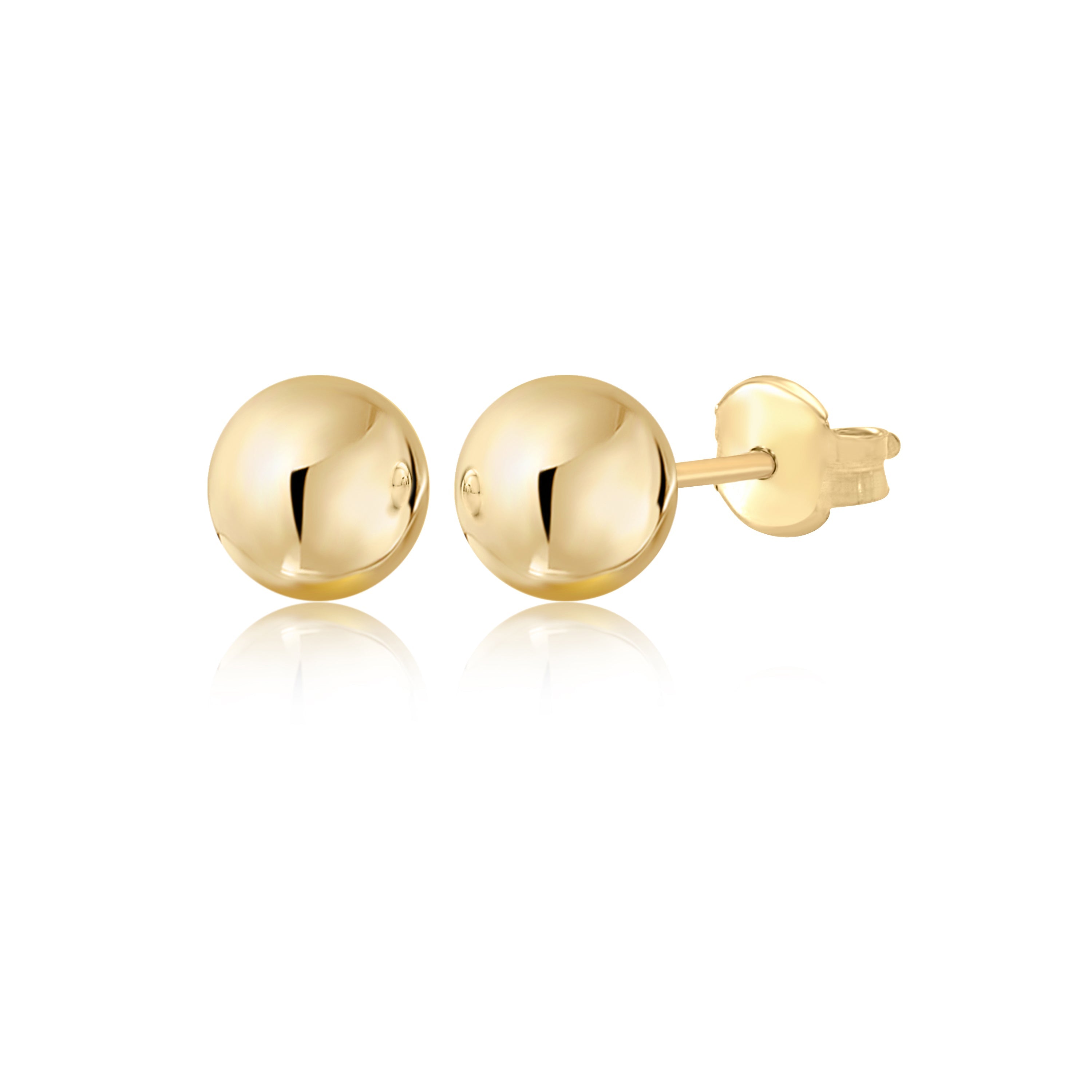 Gold Ball Stud Earrings for Women and Girls