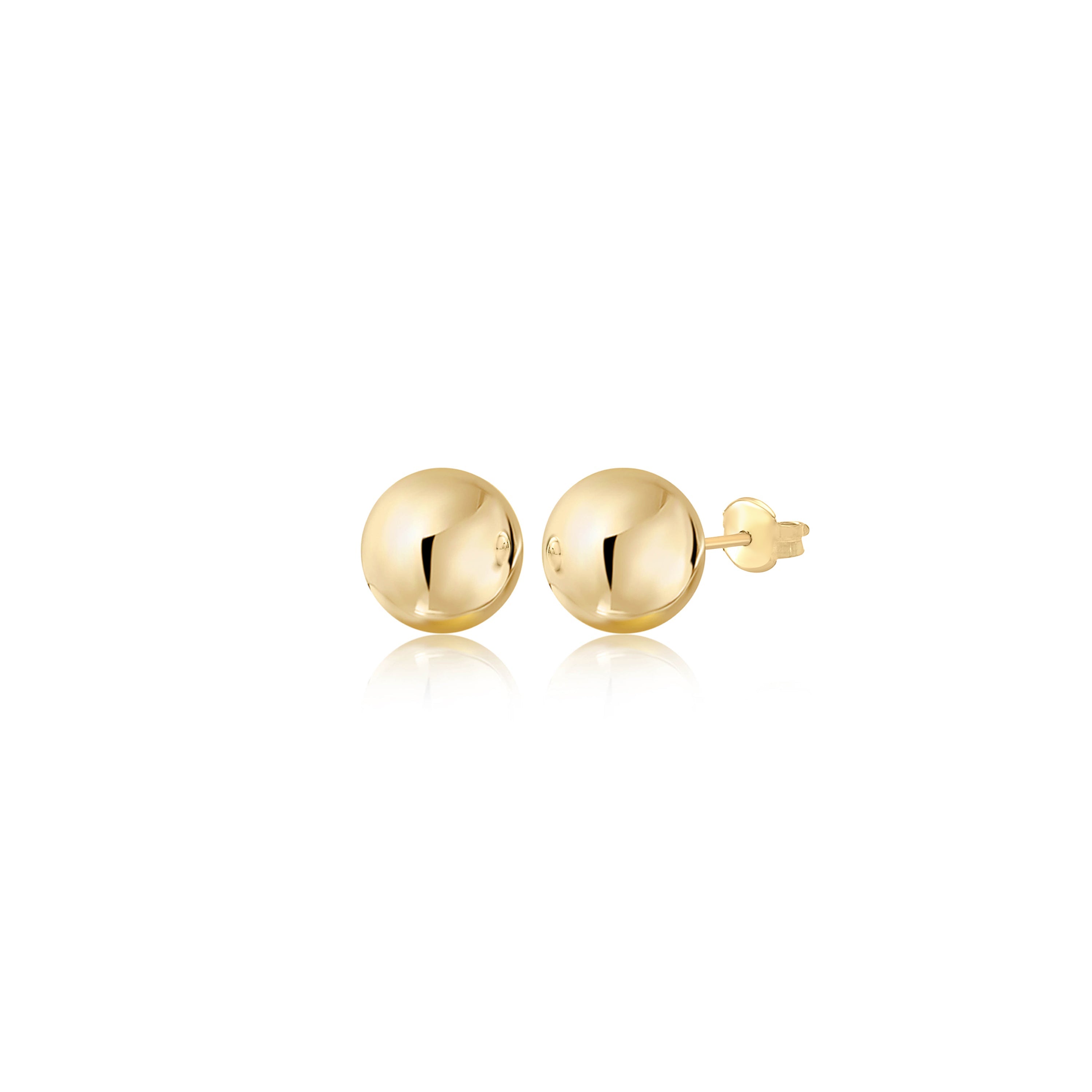 Gold Ball Stud Earrings for Women and Girls