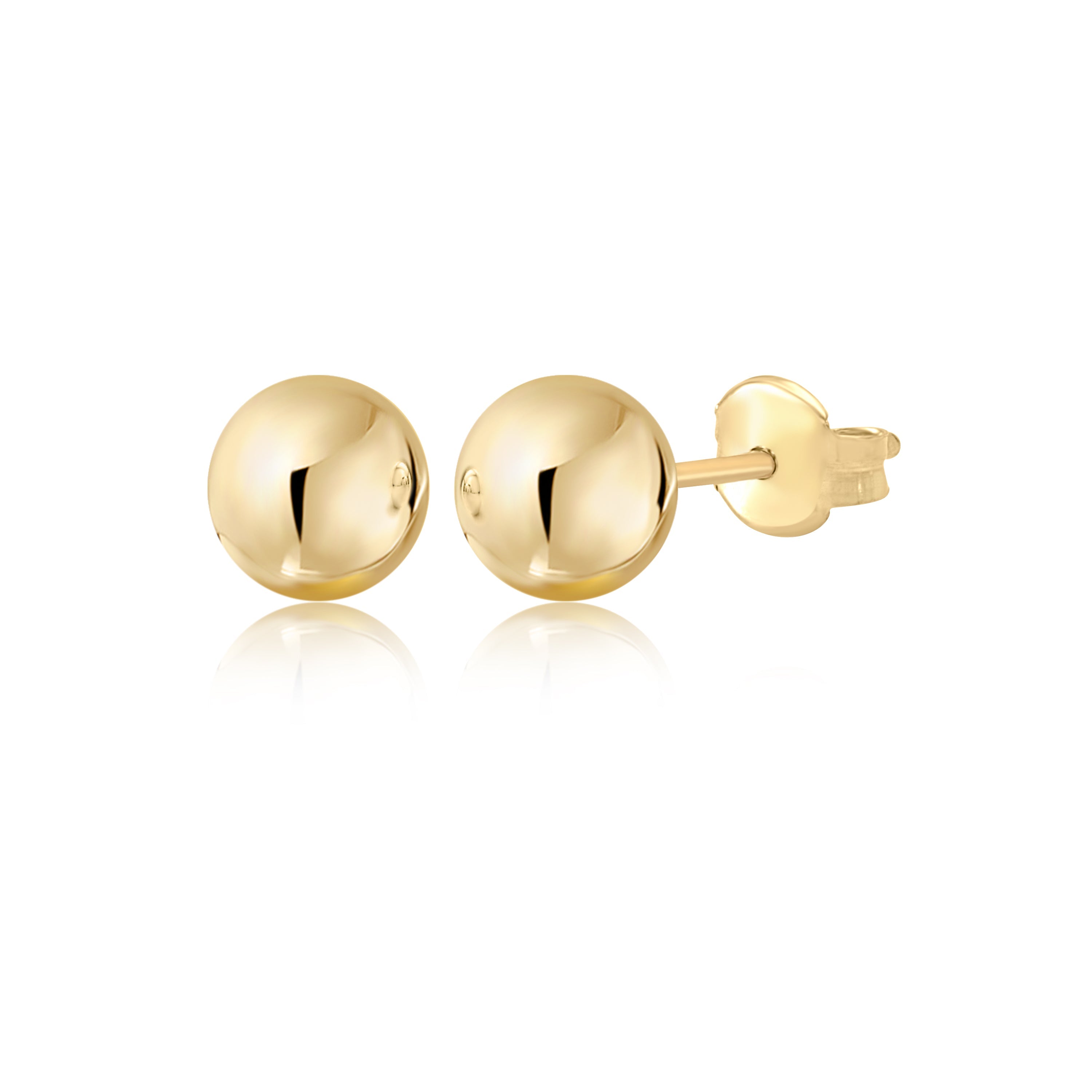 Gold Ball Stud Earrings for Women and Girls