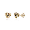 14k Yellow Gold Love Knot Earrings Womens Girls Teens