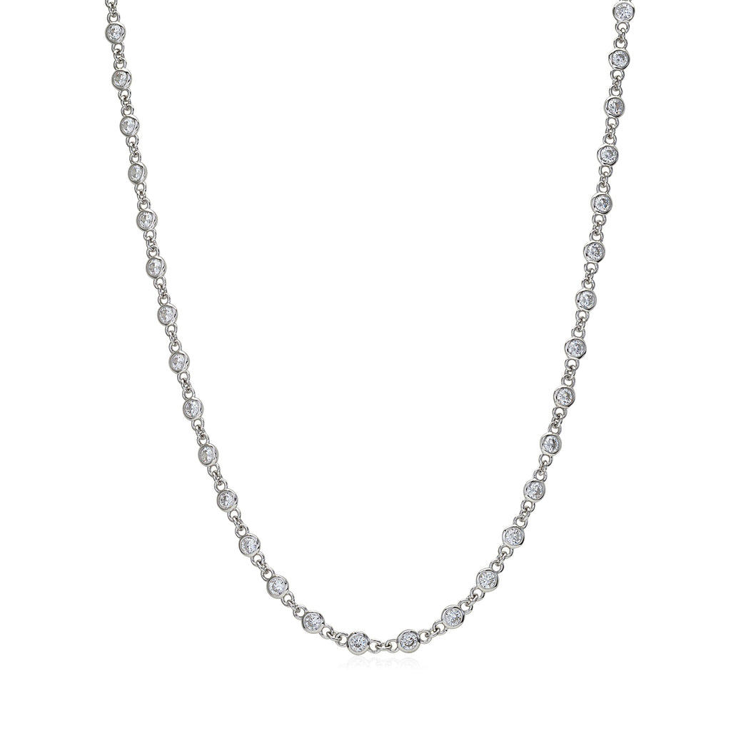 MASSETE Sterling Silver 925 By the Yard Long Opera Length Necklace Chain 35"